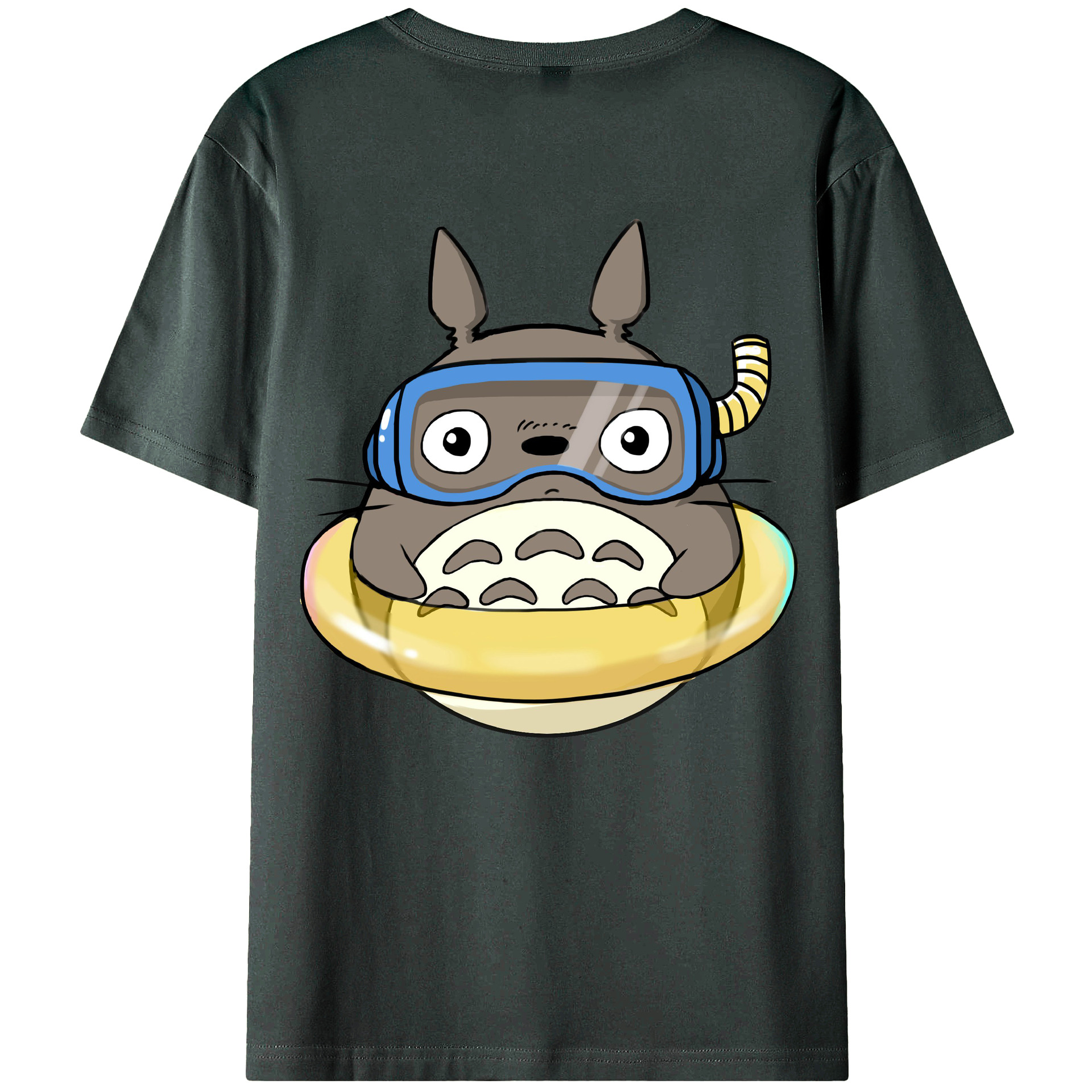 （画像用） となりのトトロ 草壁メイ 草壁サツキ My Neighbor Totoro Satsuki Kusakabe Mei Kusakabe 綿100％ メンズ半袖Tシャツ（バックプリント） 通気性